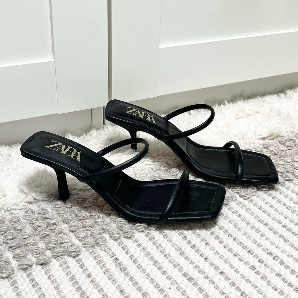 Black Zara Heeled Sandals